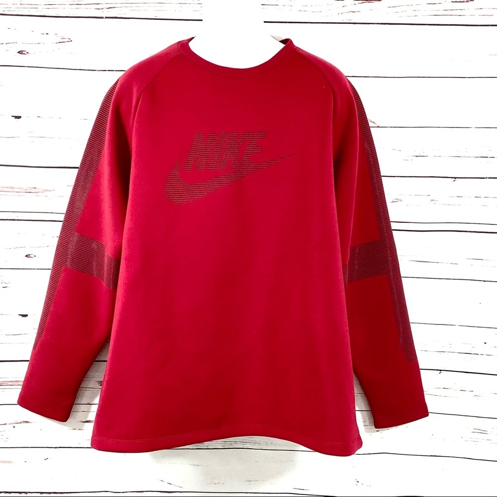 Nike‎ Tech Pack Fleece Crew Sweatshirt Red Size XL